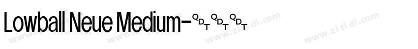 Lowball Neue Medium字体转换